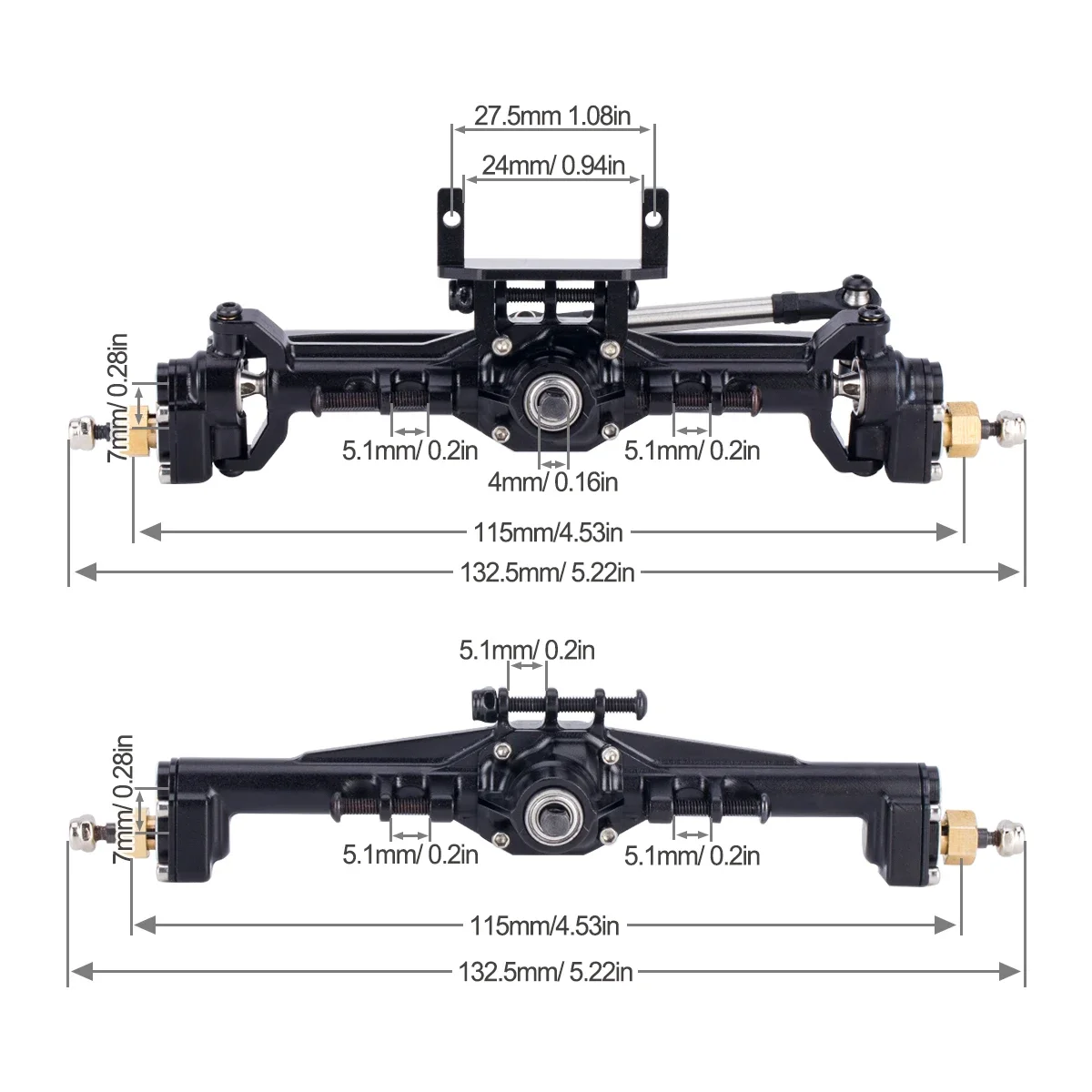 Aluminum CNC Portal Axles +10m - огляд і ціна Rc Hobby Crawler