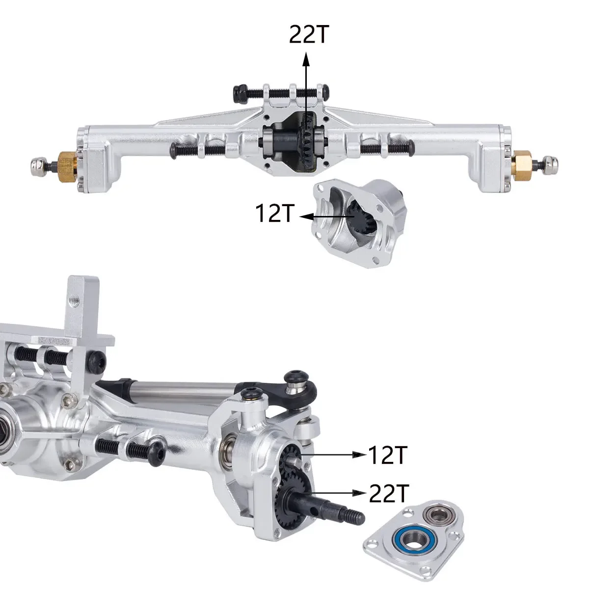Aluminum CNC Portal Axles +10m - огляд і ціна Rc Hobby Crawler