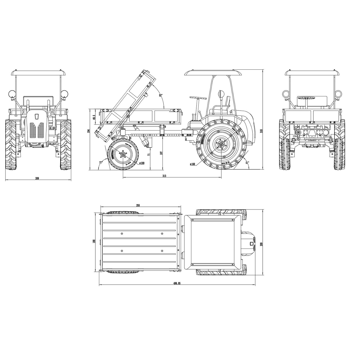1/10 RC Farm Tractor DONKEY T1 - огляд і ціна Rc Hobby Farm