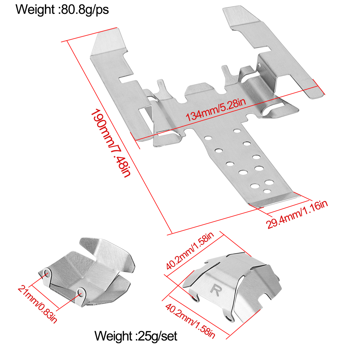 Stainless Steel Skid Plate Cha - огляд і ціна Rc Hobby Crawler